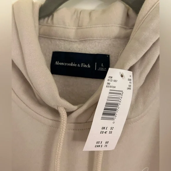 NWT Abercrombie tan hoodie - Picture 3 of 4